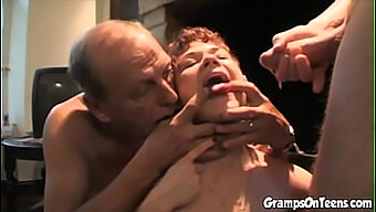 Small Teen Gives Head And Gets Fucked By Elderly Man In Group