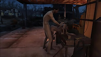 Intimate Encounter In Fo4 Sanctuary Featuring A Busty Brunette