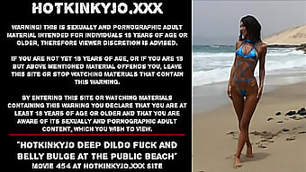 Hotkinkyjo'S Nude Beach Adventure With Deep Dildo Play And Prolapse