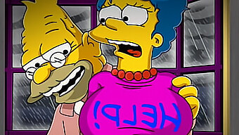 Marge Simpson, Die Cartoon-Hausfrau, Wird Von Ihrem Älteren Nachbarn Wegen Ihrer Freizügigen Kleidung Für Eine Prostituierte Gehalten. Während Ihr Ehemann Homer Auf Der Arbeit Ist, Nutzt Der Nachbar Die Situation Aus Und Beteiligt Sich An Bdsm Mit Marge, Erforscht Alle Ihre Engen Löcher In Animiertem Hentai. Diese Comic- Und Visual Novel-Parodie Zeigt Vollbusige Hentai- Und Manga-Elemente.