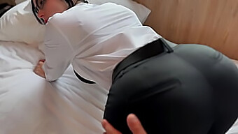 Secretary Caught Masturbating At Work And Gets Her Ass Spanked