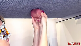 Amateur Wife Stretches Her Man'S Testicles To The Limit