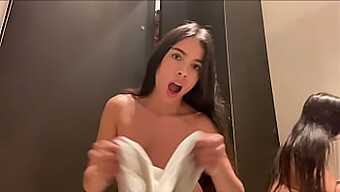 Squirting And Cumming In The Fitting Room In A Store - Public Humiliation