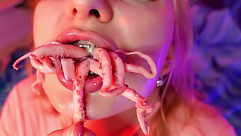 Arya Grander'S Weird And Kinky Food Fetish With Octopus