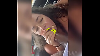 A Sexy Woman Gets A Facial In Public