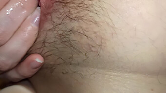 Brunette Amateur'S Hairy Masturbation Session